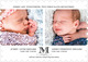 Black Initial Twins Photo Birth Announcements Image 6 of 6